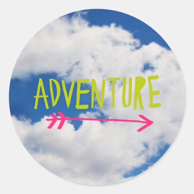 Adventure Sky Classic Round Sticker (Front)