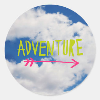 Adventure Sky Classic Round Sticker