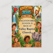 Adventure-Themed Vacation Bible School Invitations