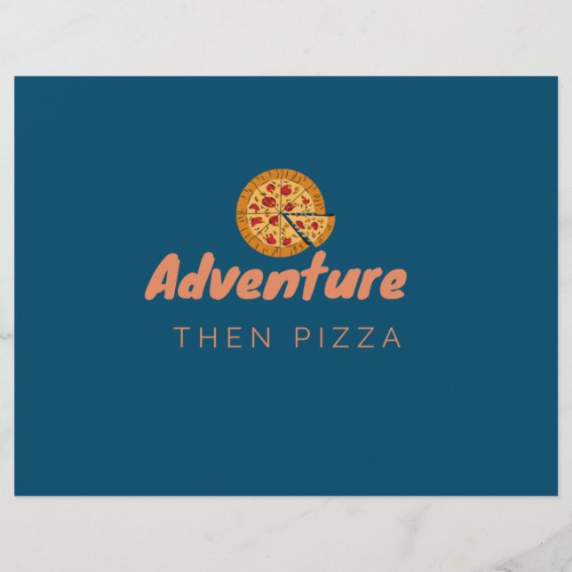 ADVENTURE THEN PIZZA FLYER (Front)