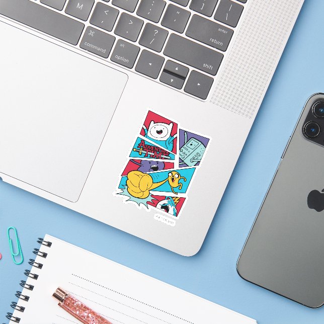 Adventure Time | Action Panel Graphic (Laptop w/ iPhone)