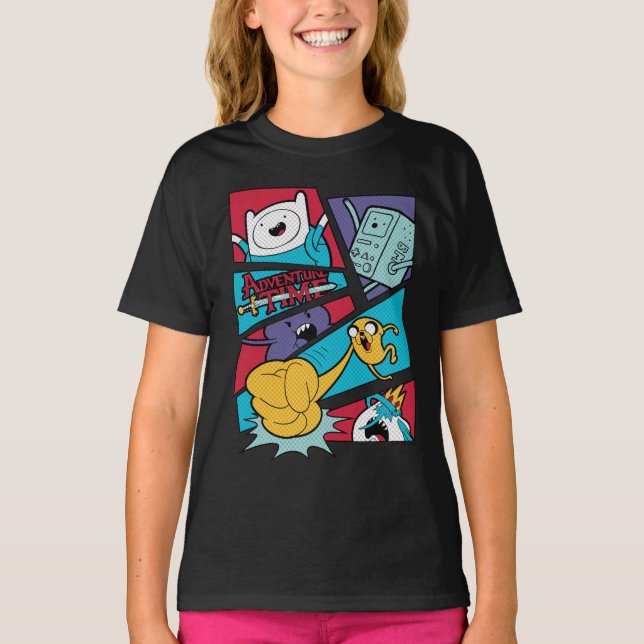 Adventure Time | Action Panel Graphic T-Shirt (Front)