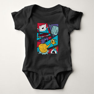 Adventure Time Action Panel Graphic T-Shirt Baby Bodysuit