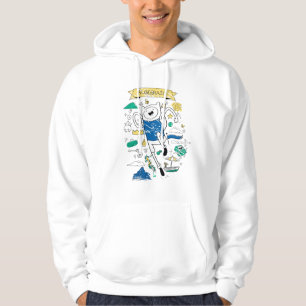 Adventure Time "Algebraic" Finn Sketch Hoodie