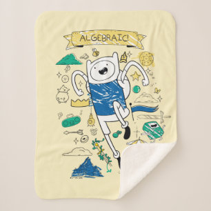 Adventure Time   "Algebraic" Finn Sketch Sherpa Blanket