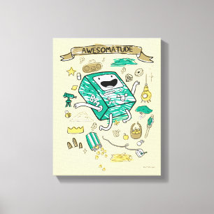 Adventure Time   "Awesomatude" BMO Sketch Canvas Print