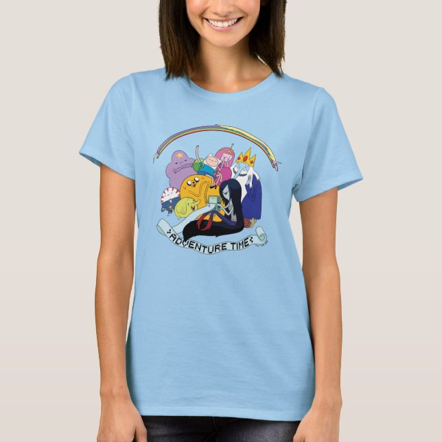 Adventure Time | BMO Group Graphic T-Shirt (Front)