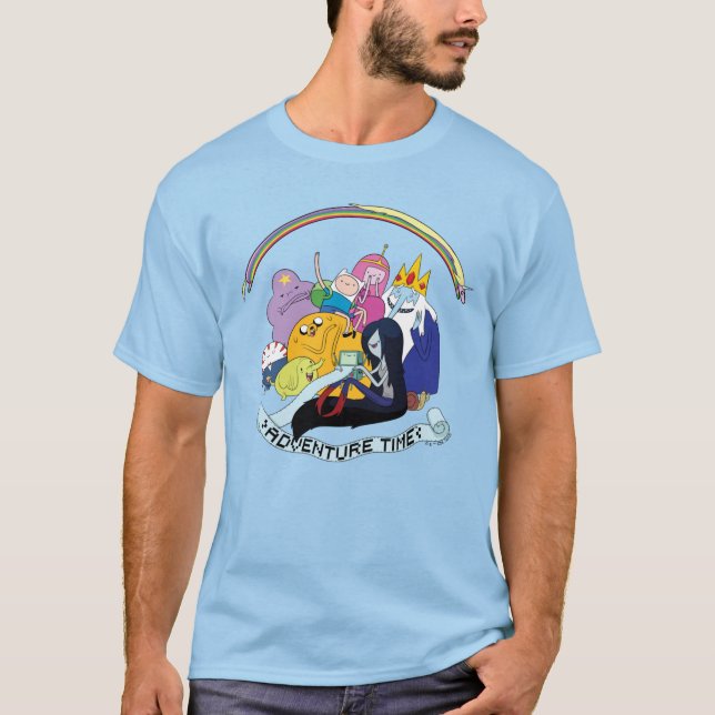 Adventure Time | BMO Group Graphic T-Shirt (Front)