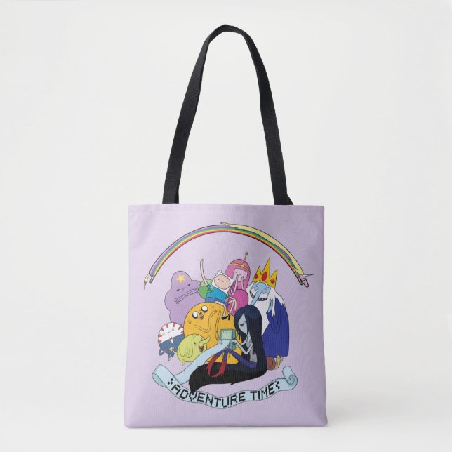 Adventure Time | BMO Group Graphic Tote Bag (Front)