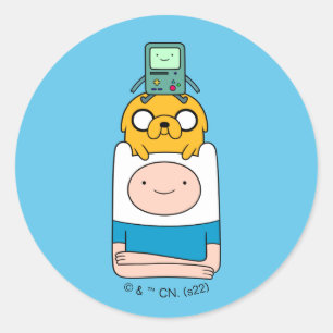 Adventure Time   BMO, Jake, & Finn Classic Round Sticker