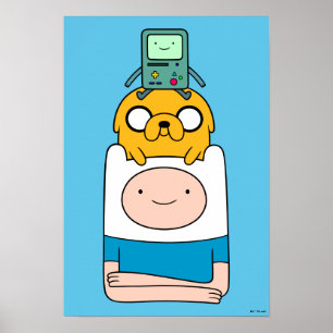 Adventure Time BMO, Jake, & Finn Poster