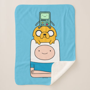 Adventure Time   BMO, Jake, & Finn Sherpa Blanket