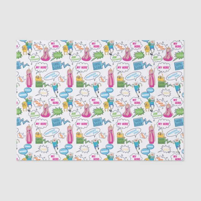 Adventure Time | Character Call-Out Pattern Tissue Paper (Front)