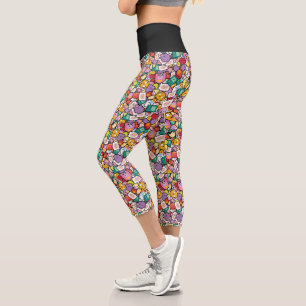 Adventure Time Character Toss Pattern Capri Leggings