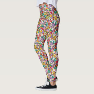 Adventure Time Character Toss Pattern Leggings