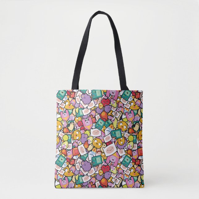 Adventure Time | Character Toss Pattern Tote Bag (Front)