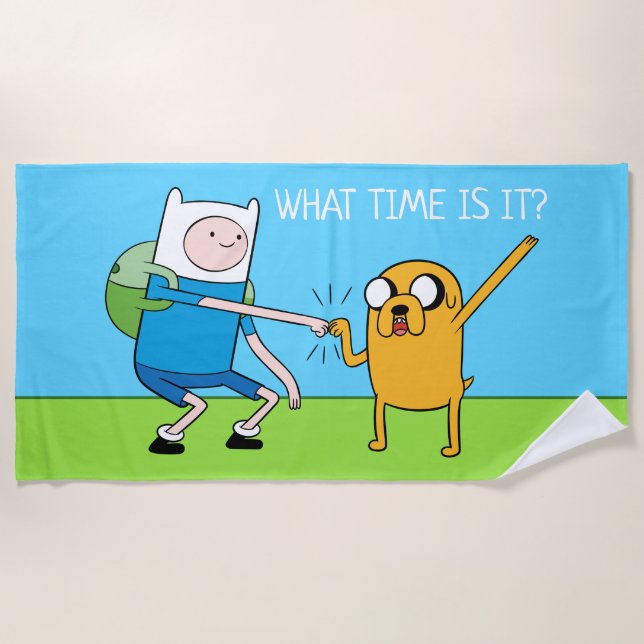 Adventure Time | Finn & Jake Fist Bump Beach Towel (Front)