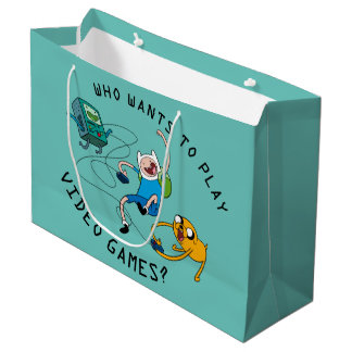 Adventure Time | Finn & Jake Play With BMO Large Gift Bag
