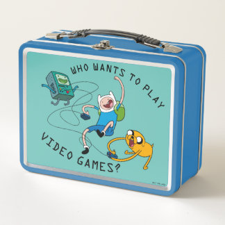 Adventure Time | Finn & Jake Play With BMO Metal Lunch Box