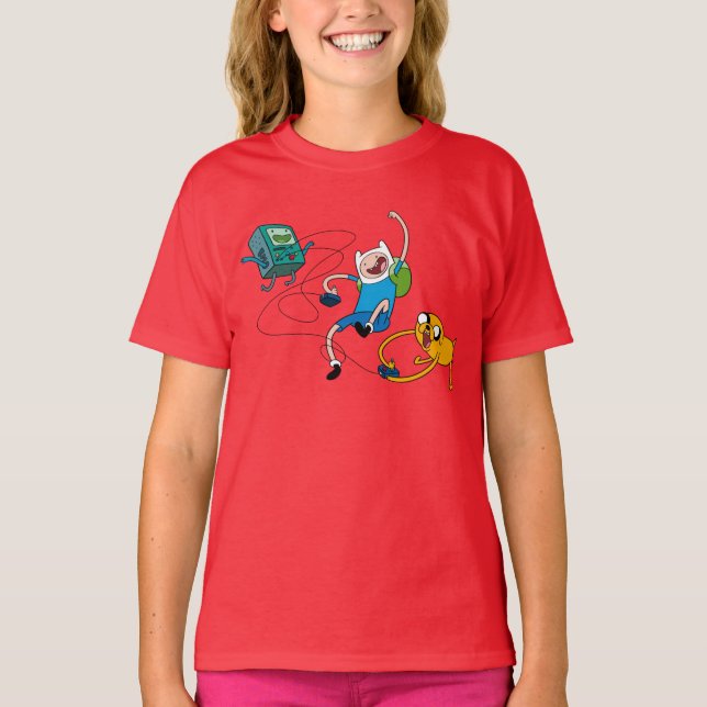 Adventure Time | Finn & Jake Play With BMO T-Shirt (Front)