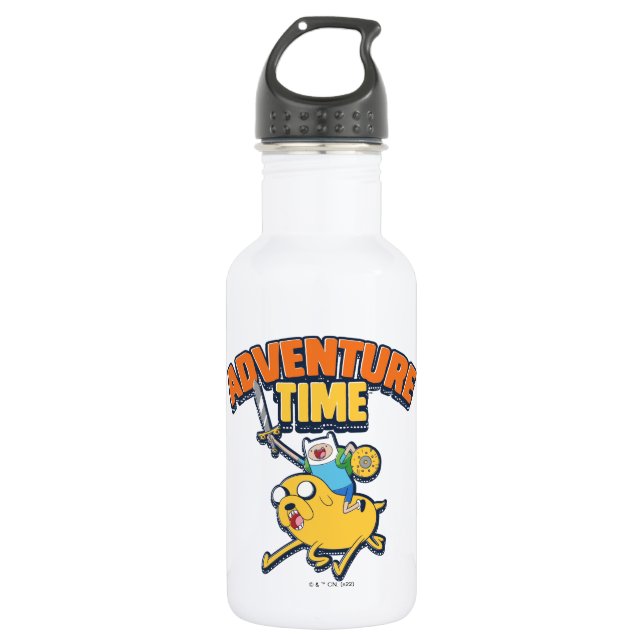 Adventure Time | Finn Riding Jake 532 Ml Water Bottle (Front)
