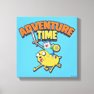 Adventure Time   Finn Riding Jake Canvas Print