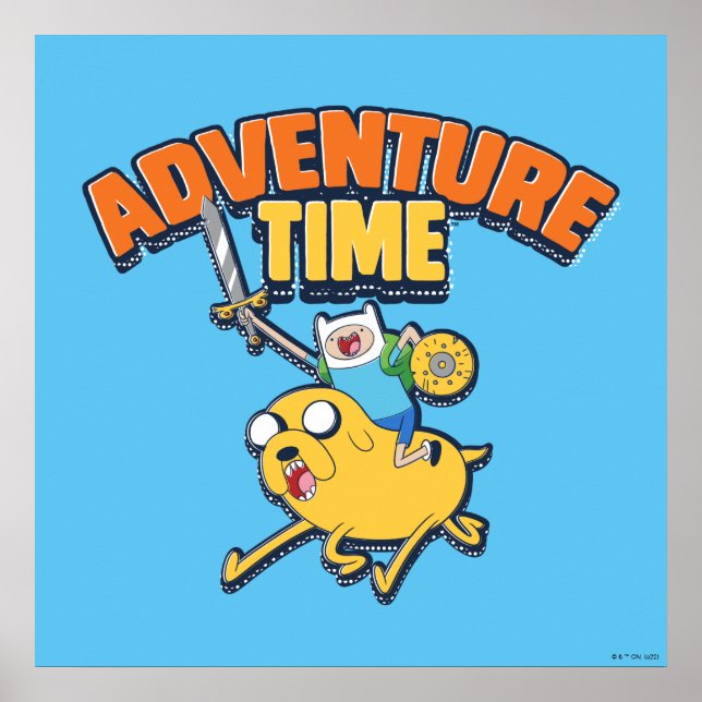 Adventure Time | Finn Riding Jake Poster (Front)