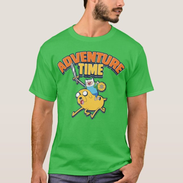 Adventure Time | Finn Riding Jake T-Shirt (Front)