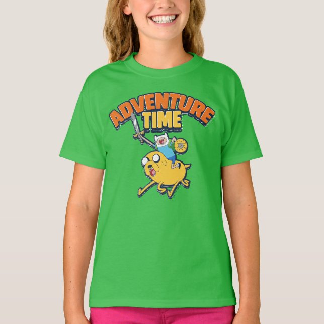 Adventure Time | Finn Riding Jake T-Shirt (Front)