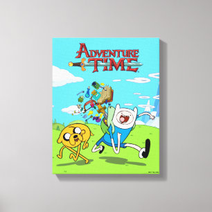 Adventure Time   Finn's Backpack Adventure Gear Canvas Print