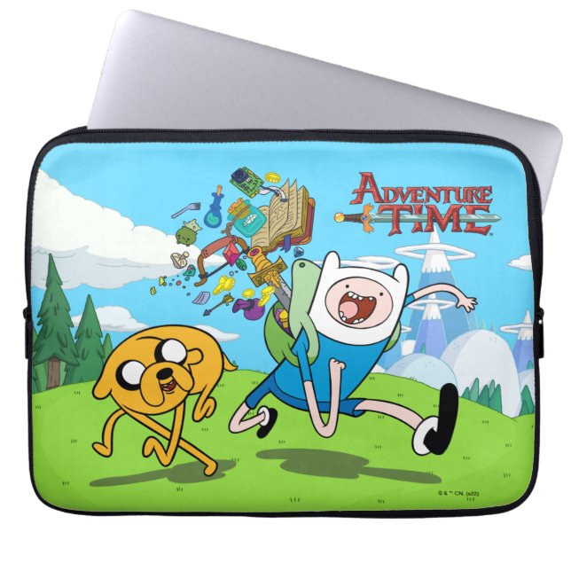 Adventure Time | Finn's Backpack Adventure Gear Laptop Sleeve (Front)