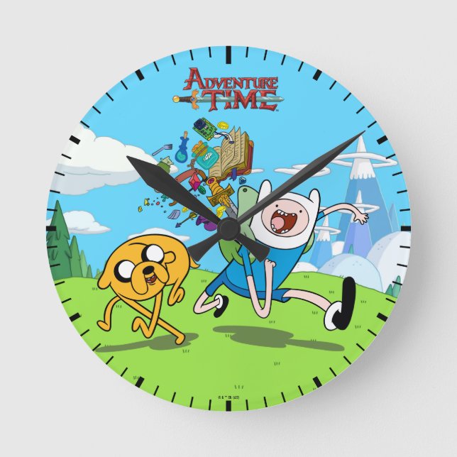 Adventure Time | Finn's Backpack Adventure Gear Round Clock (Front)