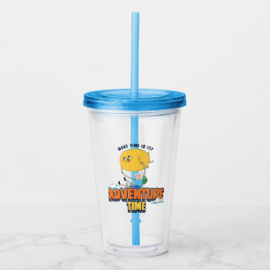 Adventure Time Jake Floating With Finn Acrylic Tumbler