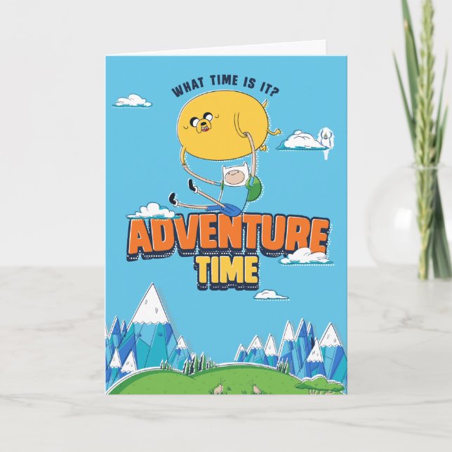 Adventure Time | Jake Floating With Finn Card (Front)