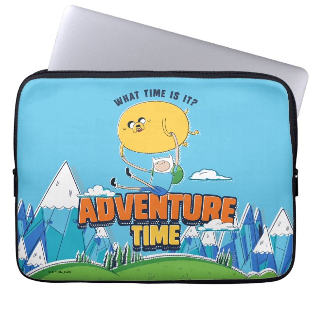 Adventure Time | Jake Floating With Finn Laptop Sleeve (Front)