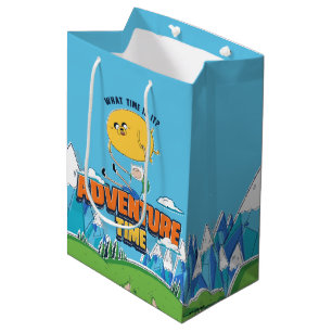 Adventure Time Jake Floating With Finn Medium Gift Bag