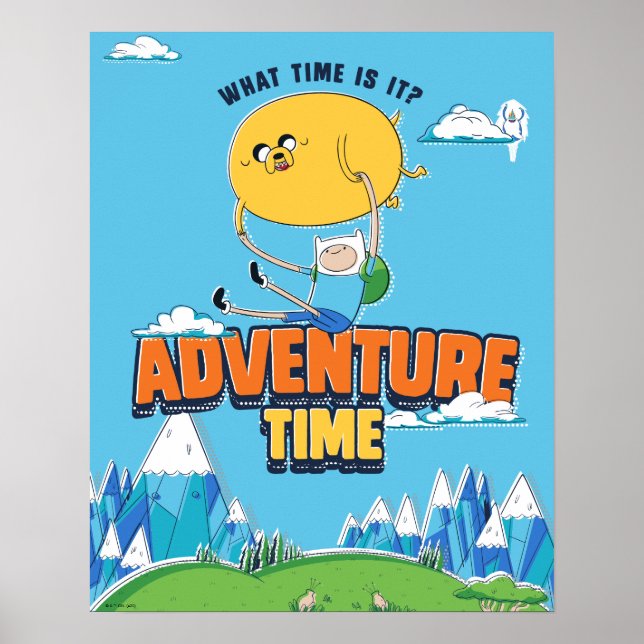 Adventure Time | Jake Floating With Finn Poster (Front)