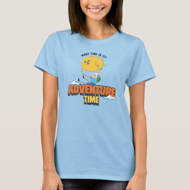 Adventure Time | Jake Floating With Finn T-Shirt (Front)