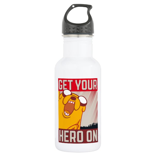 Adventure Time | Jake "Get Your Hero On" 532 Ml Water Bottle (Front)