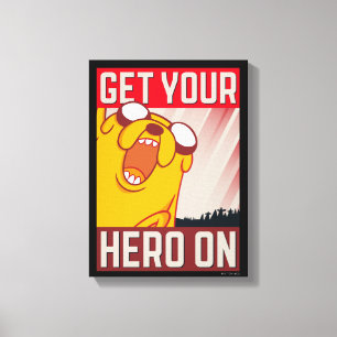 Adventure Time   Jake "Get Your Hero On" Canvas Print