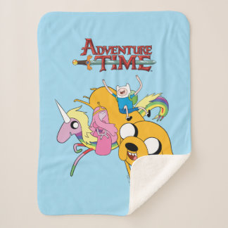 Adventure Time | Lady, Bubblegum, Finn, & Jake Sherpa Blanket