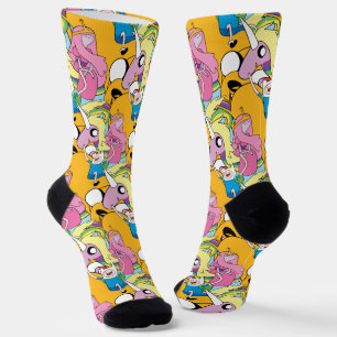 Adventure Time Lady, Bubblegum, Finn, & Jake Soc Socks