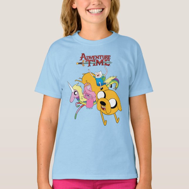 Adventure Time | Lady, Bubblegum, Finn, & Jake T-Shirt (Front)