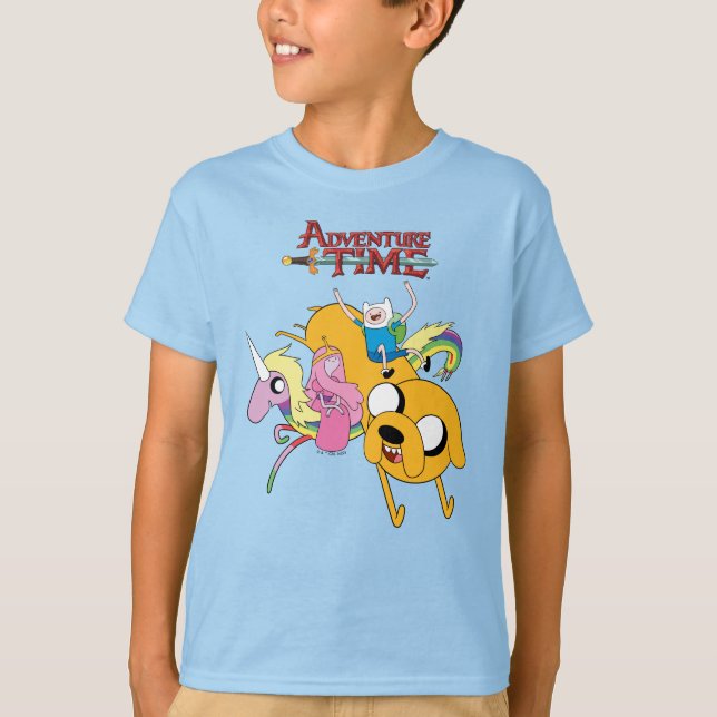Adventure Time | Lady, Bubblegum, Finn, & Jake T-Shirt (Front)