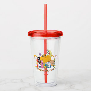 Adventure Time Large Jake Group Graphic Acrylic Tumbler