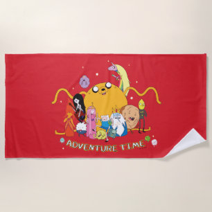 Adventure Time   Large Jake Group Graphic Beach Towel