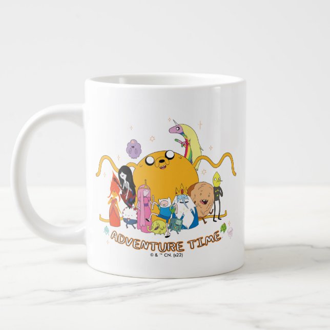 Adventure Time | Large Jake Group Graphic Large Coffee Mug (Left)