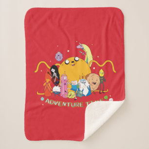 Adventure Time   Large Jake Group Graphic Sherpa Blanket