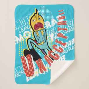 Adventure Time   Lemon Grab "UNACCEPTABLE" Sherpa Blanket