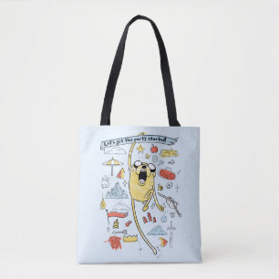 Adventure Time "Party" Jake Sketch Tote Bag